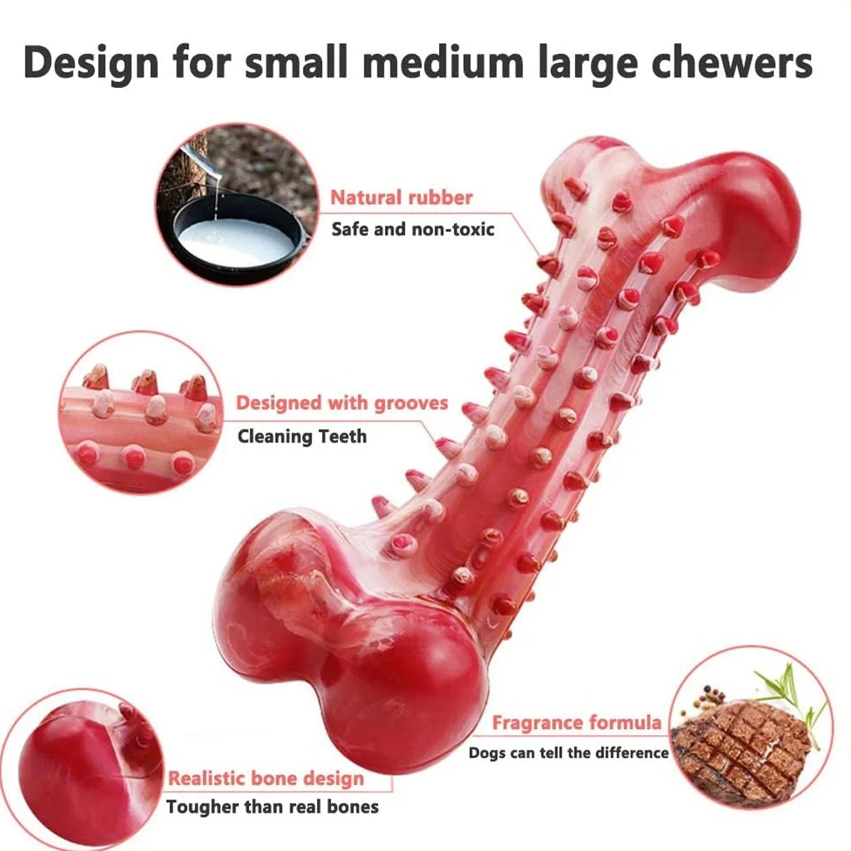 Natural Rubber Chew Toy Suitable For Aggressive Dogs - Durable And Long-Lasting