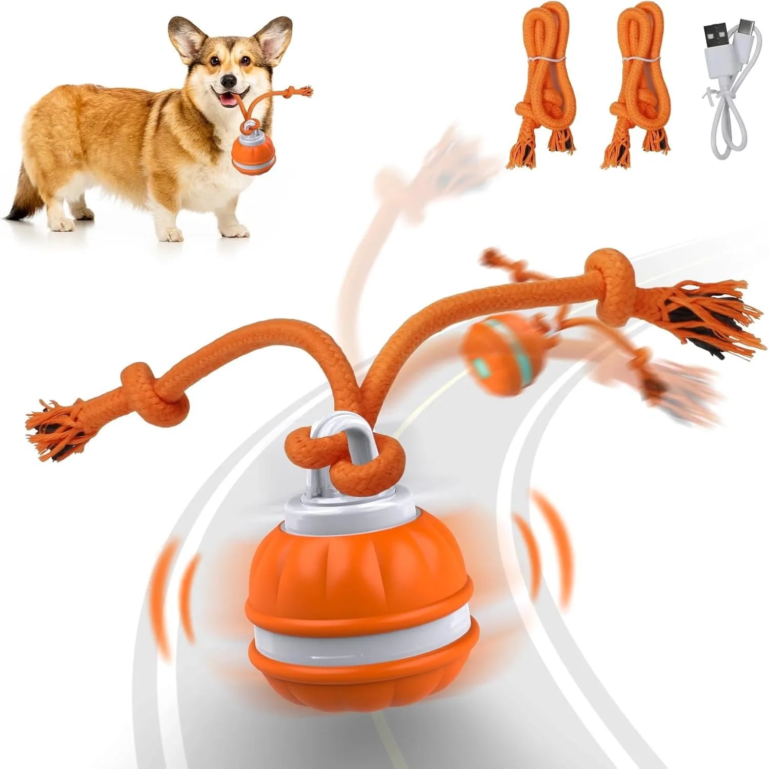 Pet Ball For Dogs Interactive Toys Motion Activate Rolling Ball Automatic Moving Toy USB Rechargeable