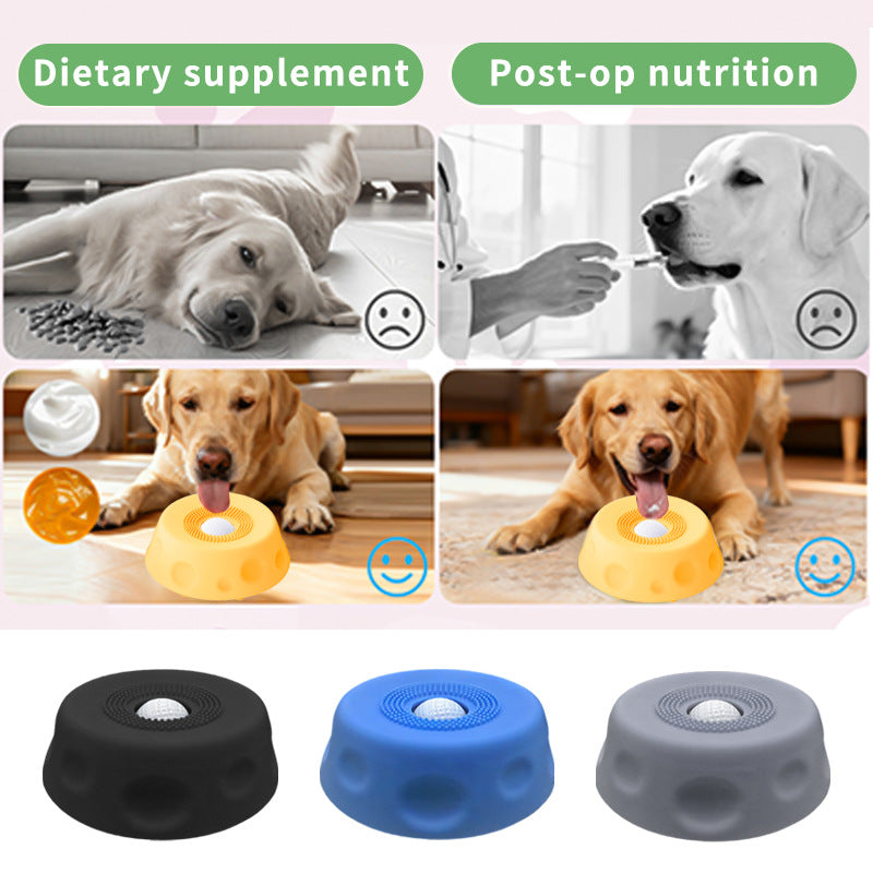 Dog Liquid Lick Bow Dog Slow-Feeding Plate