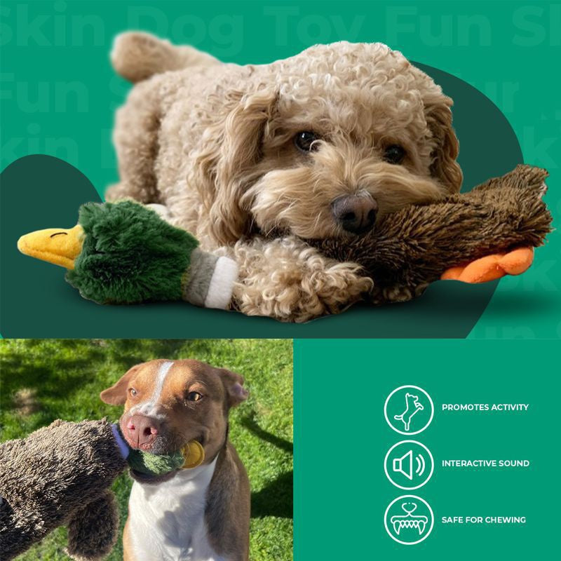 Best Pet Supplies 2-in-1 Stuffless Squeaky Dog Toys With Soft, Durable Fabric For Small, Medium, And Large Pets